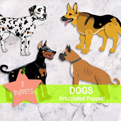Dog Articulated Puppets