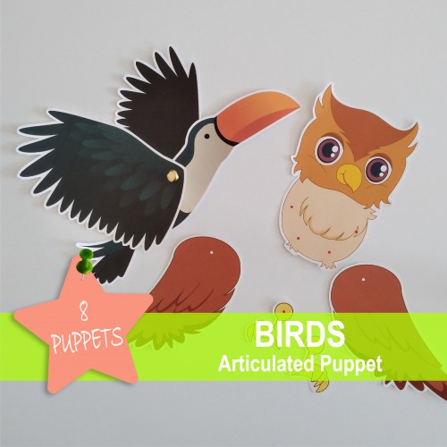 Bird Articulated Puppets