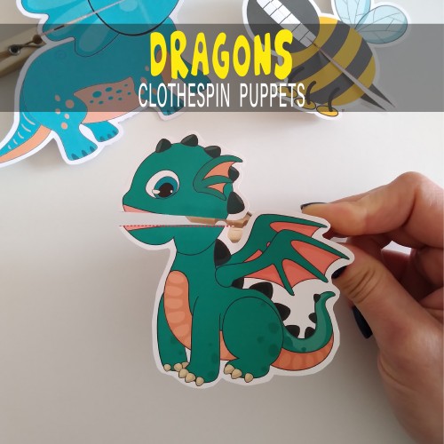 Dragon Clothespin Puppets