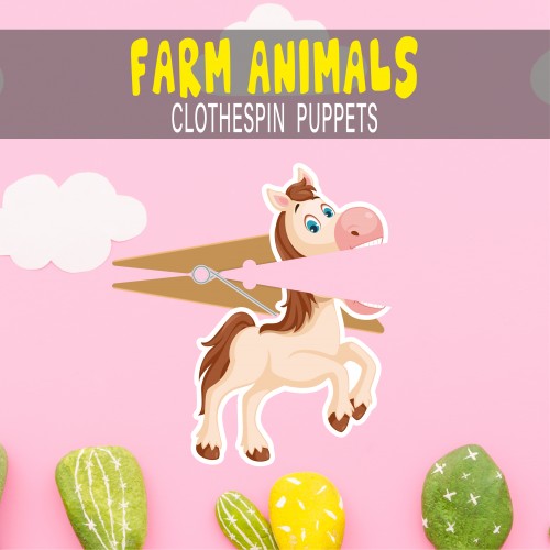 Farm Animal Clothespin Puppets