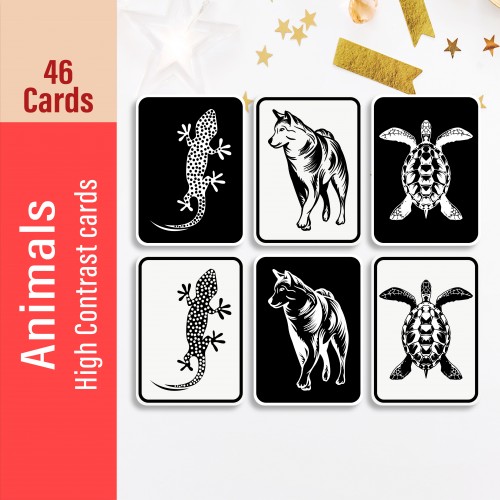 Animal High Contrast Cards
