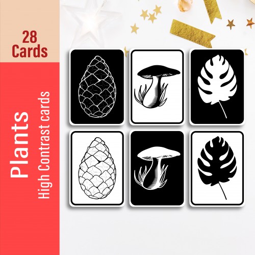 Plants High Contrast Baby Cards