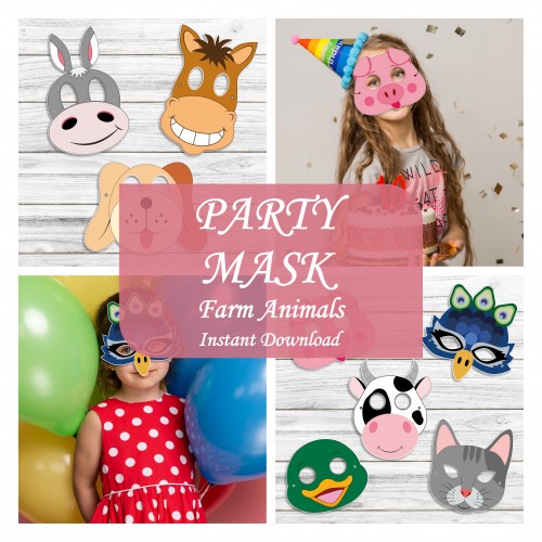 SEA Animal Masks, Ocean Animal Printable Paper Mask, Kid Party