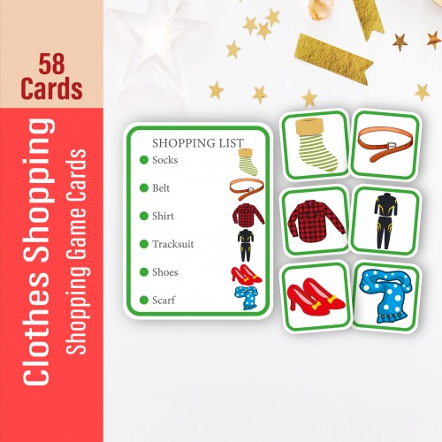 Clothes Shopping Matching Game Cards