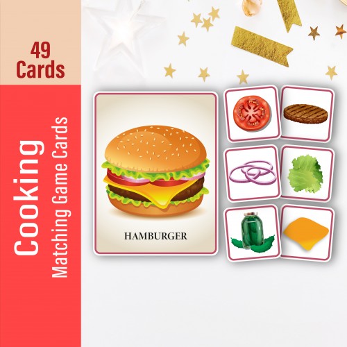 Cooking Matching Game Cards