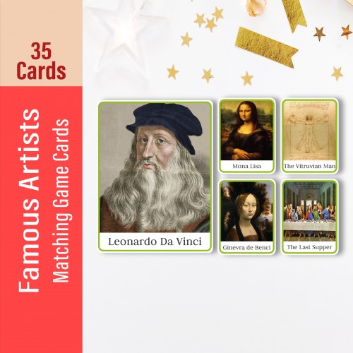 Famous Painters Matching Game Cards