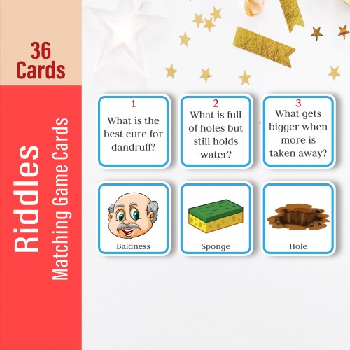 Riddles Educational Matching Game Cards