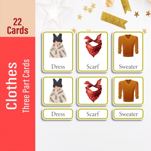 Clothes Three Part Cards