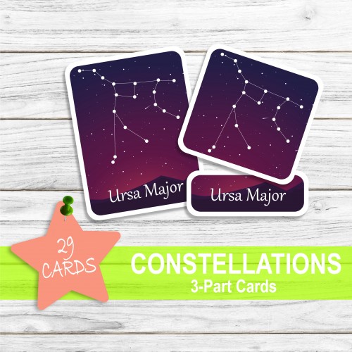 Constellation Three Part Cards