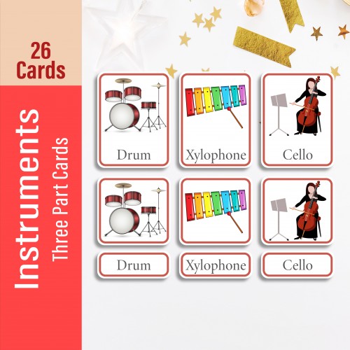 Musical Instrument Three Part Cards