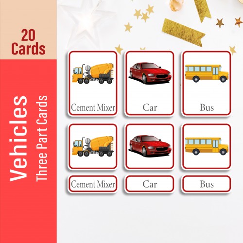 Vehicle Three Part Cards