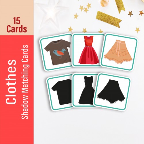 Clothes Shadow Matching Cards