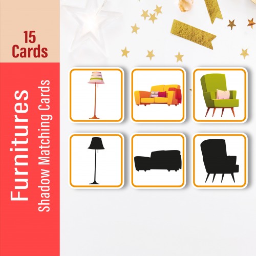 Furniture Shadow Matching Cards