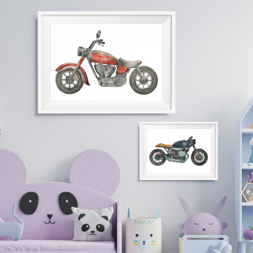 Red Motorcycle Poster